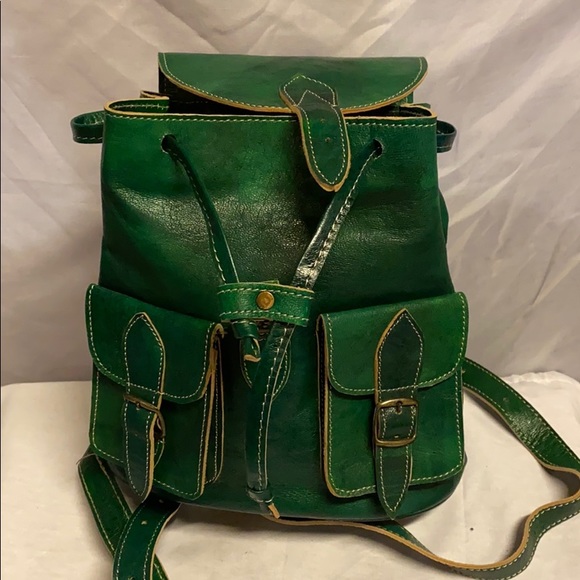 Moroccan Leather Backpack - Picture 11 of 13